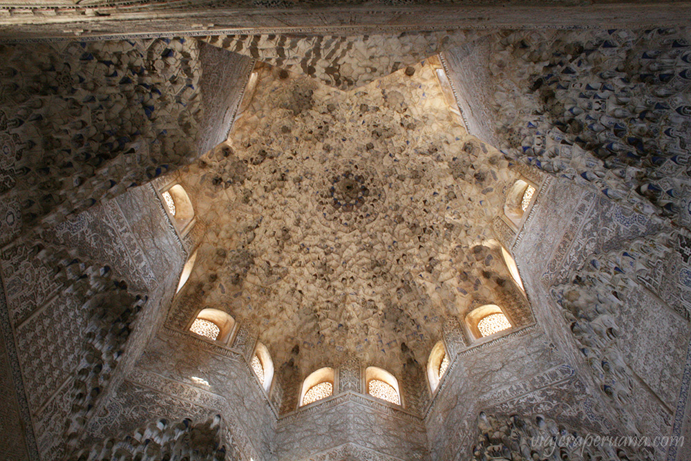 la alhambra, techo, granada