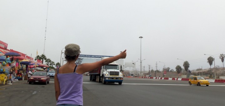 Viajando a dedo en Lima